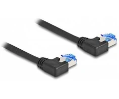 Delock RJ45 Netzwerkkabel Cat.6A S/FTP links gewinkelt 3 m juodas