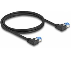 Delock RJ45 Netzwerkkabel Cat.6A S/FTP links gewinkelt 1 m juodas