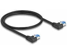 Delock RJ45 Netzwerkkabel Cat.6A S/FTP links gewinkelt 0,5 m juodas