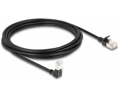Delock RJ45 Netzwerkkabel Cat.6A S/FTP Slim 90° unten gewinkelt / gerade 3 m juodas