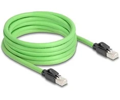 Delock RJ45 Netzwerkkabel Cat.6A Stecker zu Stecker SF/UTP schleppkettentauglich PUR (TPU) 5 m grün