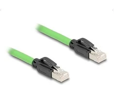 Delock RJ45 Netzwerkkabel Cat.6A Stecker zu Stecker SF/UTP schleppkettentauglich PUR (TPU) 5 m grün