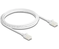 Delock RJ45 Netzwerkkabel Cat.6A Stecker zu Stecker mit robuster Rastnase Industrietauglich U/UTP Slim 2 m baltas