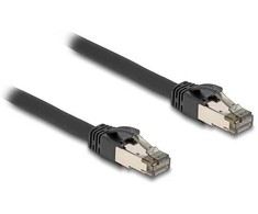 Delock DeLOCK RJ-45 tinklo kabelis Cat.6a U/FTP itin lankstus (juodas, 5 metrai, vidinis nerūdijančio plieno apvalkalas)