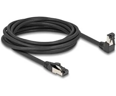 Delock RJ45 Netzwerkkabel Cat.8.1 S/FTP 90° unten gewinkelt / gerade 5 m juodas