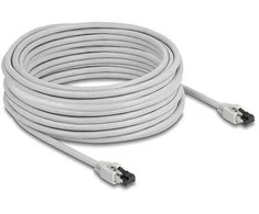 Delock RJ45 Netzwerkkabel Cat.8.1 S/FTP 15 m bis 40 Gbps grau