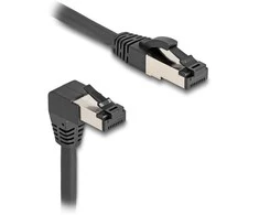Delock RJ45 Netzwerkkabel Cat.8.1 S/FTP 90° unten gewinkelt / gerade 5 m juodas