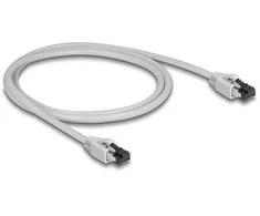 Delock RJ45 Netzwerkkabel Cat.8.1 S/FTP 1 m bis 40 Gbps grau
