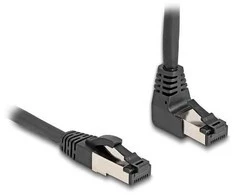 Delock RJ45 Netzwerkkabel Cat.8.1 S/FTP 90° oben gewinkelt / gerade 2 m juodas