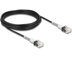 Delock RJ45 Netzwerkkabel mit doppeltem Knickschutz Cat.6A UTP Slim 5 m juodas