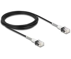 Delock RJ45 Netzwerkkabel mit doppeltem Knickschutz Cat.6A UTP Slim 3 m juodas