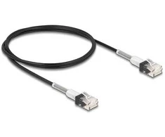 Delock RJ45 Netzwerkkabel mit doppeltem Knickschutz Cat.6A UTP Slim 1 m juodas