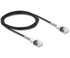 Delock RJ45 Netzwerkkabel mit doppeltem Knickschutz Cat.6A UTP Slim 2 m juodas