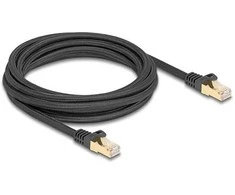 Delock RJ45 Netzwerkkabel mit Geflechtmantel Cat.6A S/FTP Stecker zu Stecker 3 m juodas