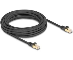 Delock RJ45 Netzwerkkabel mit Geflechtmantel Cat.6A S/FTP Stecker zu Stecker 7,5 m juodas
