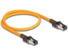 Delock RJ45 Netzwerkkabel mit USB Type-C™ Portfinder Funktion Self Tracing Cat.6A S/FTP 1 m oranžinis