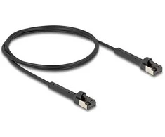Delock RJ45 Slim Netzwerkkabel Cat.6A U/FTP winkelbar juodas 1 m