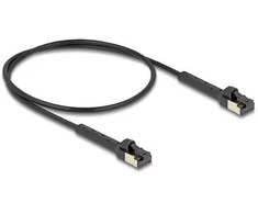 Delock RJ45 Slim Netzwerkkabel Cat.8.1 U/FTP winkelbar bis 40 Gbps juodas 0,5 m
