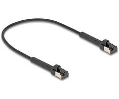 Delock RJ45 Slim Netzwerkkabel Cat.8.1 U/FTP winkelbar bis 40 Gbps juodas 0,25 m