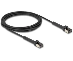 Delock RJ45 Slim Netzwerkkabel Cat.8.1 U/FTP winkelbar bis 40 Gbps juodas 3 m