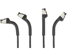 Delock RJ45 Slim Netzwerkkabel Cat.8.1 U/FTP winkelbar bis 40 Gbps juodas 0,5 m