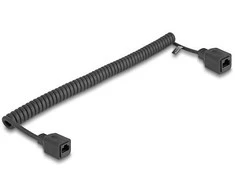 Delock RJ45 Spiralkabel Buchse zu Buchse Cat.5e UTP 1 m bis 3 m juodas