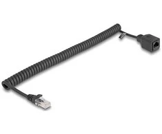 Delock RJ45 Spiralkabel Stecker zu Buchse Cat.5e UTP 0,8 m bis 2 m juodas