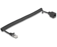 Delock RJ45 Spiralkabel Stecker zu Buchse Cat.5e UTP 1 m bis 3 m juodas