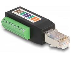 Delock RJ45 Stecker Cat.5e zu Terminalblock Adapteris 90° gewinkelt