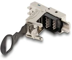 Delock RJ45 Stecker feldkonfektionierbar Cat.6A mit Push und Pull Lasche werkzeugfrei
