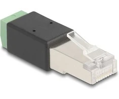 Delock RJ45 Stecker zu Terminalblock Adapteris 2 Pin