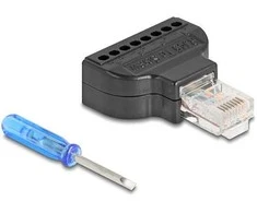 Delock RJ45 Stecker zu Terminalblock mit Schraubendreher Cat.5e