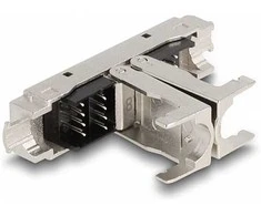 Delock RJ45 Verbinder LSA zu LSA mit Knickschutztülle Cat.8.1 werkzeugfrei