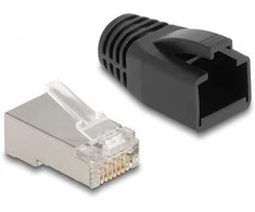 Delock RJ50 Modularer Stecker Cat.5e mit Knickschutztülle 25er Set