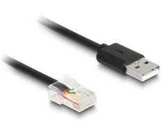 Delock RJ50 zu USB 2.0 Typ-A Spiralkabel 2 m