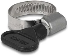 Delock Schlauchschelle mit Flügelmutter 16 - 25 mm 10 Stück juodas