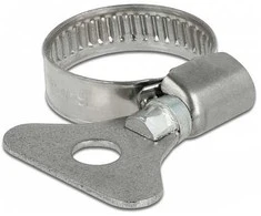 Delock Schlauchschelle mit Flügelmutter 16 - 25 mm 10 Stück Metall