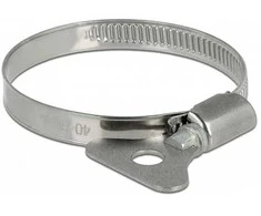 Delock Schlauchschelle mit Flügelmutter 40 - 60 mm 10 Stück Metall