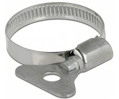Delock Schlauchschelle mit Flügelmutter 25 - 40 mm 10 Stück Metall