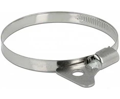 Delock Schlauchschelle mit Flügelmutter 60 - 80 mm 10 Stück Metall