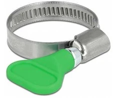 Delock Schlauchschelle Nerūdijantis plienas 400 SS mit Flügelmutter 20 - 35 mm 5 Stück grün
