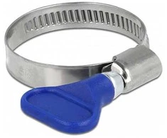 Delock Schlauchschelle Nerūdijantis plienas 400 SS mit Flügelmutter 25 - 40 mm 5 Stück blau