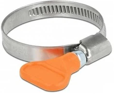Delock Schlauchschelle Nerūdijantis plienas 400 SS mit Flügelmutter 30 - 45 mm 5 Stück oranžinis