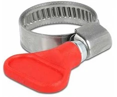 Delock Schlauchschelle Nerūdijantis plienas 400 SS mit Flügelmutter 16 - 25 mm 5 Stück raudona