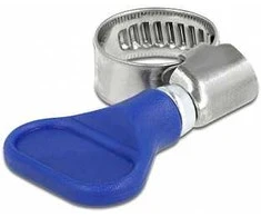 Delock Schlauchschelle Nerūdijantis plienas 400 SS mit Flügelmutter 10 - 16 mm 5 Stück blau