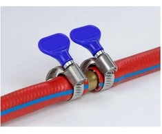 Delock Schlauchschelle Nerūdijantis plienas 400 SS mit Flügelmutter 25 - 40 mm 5 Stück blau