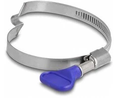 Delock Schlauchschelle Nerūdijantis plienas 400 mit Brücke rechtsgängig und Flügelmutter 50 - 65 mm 5 Stück