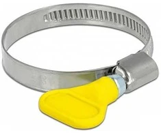 Delock Schlauchschelle Nerūdijantis plienas 400 SS mit Flügelmutter 32 - 50 mm 5 Stück gelb