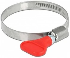 Delock Schlauchschelle Nerūdijantis plienas 400 SS mit Flügelmutter 40 - 60 mm 5 Stück raudona