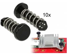Laikiklis Delock 18273 - Push rivet - Plastic - Juodas - Electronics - Flat head - 6.3 mm
